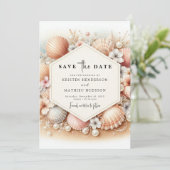 自然お洒落ビーチ結婚式 セーブザデート (スタンド正面)