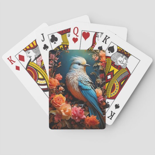 自然お洒落ブルーバード トランプ (裏面)