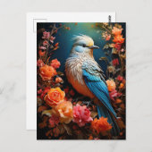 自然お洒落ブルーバード ポストカード (正面/裏面)