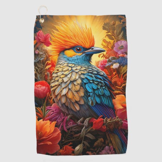 自然お洒落ブルーバードNo 2 ゴルフタオル (正面)