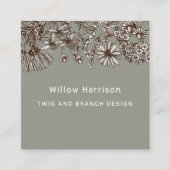自然お洒落花 スクエア名刺 (正面)