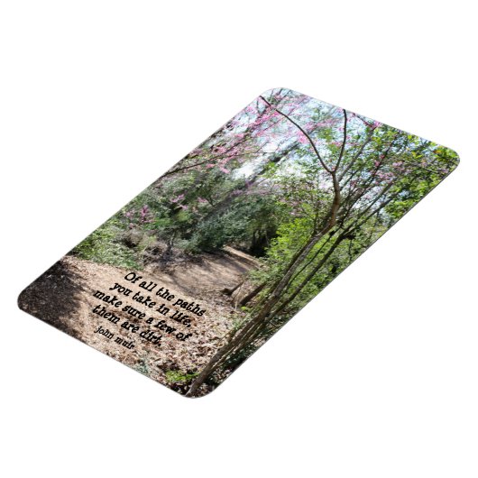 自然かわいらしウォーク、John Muirからの引用文 マグネット (左側)