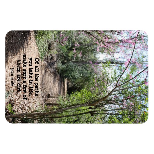 自然かわいらしウォーク、John Muirからの引用文 マグネット (横)