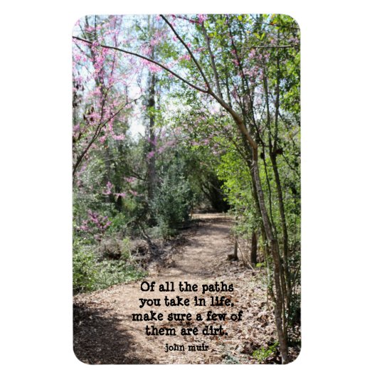 自然かわいらしウォーク、John Muirからの引用文 マグネット (縦)