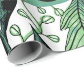 自然かわいらし緑パターン ラッピングペーパー (ロールコーナー)