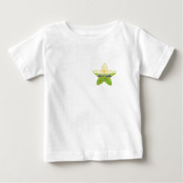 自然がプリントされた白いTシャツ ベビーTシャツ