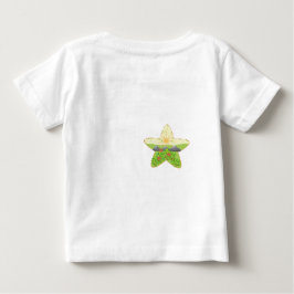 自然がプリントされた白いTシャツ ベビーTシャツ