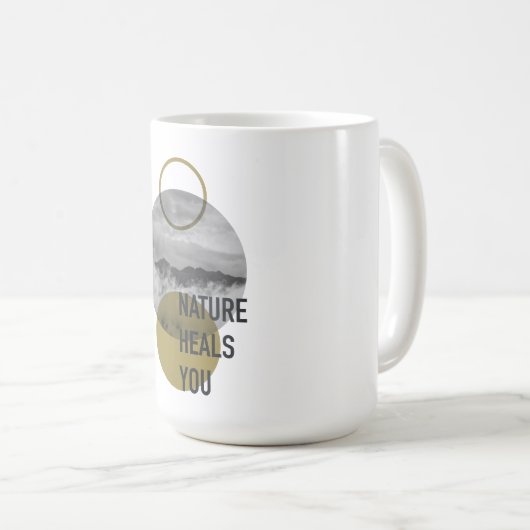 自然が癒す コーヒーマグカップ (正面右)