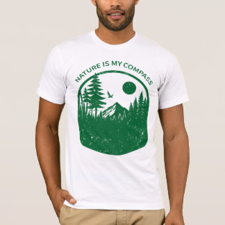 自然が私のコンパス Tシャツ