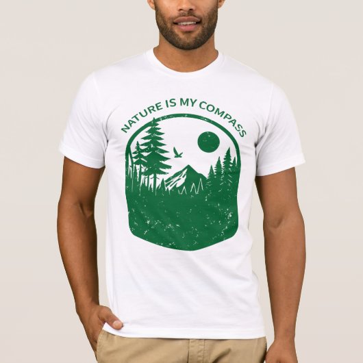 自然が私のコンパス Tシャツ (正面)
