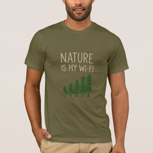 自然が私のWiFi メンズプレミアム Tシャツ (正面)