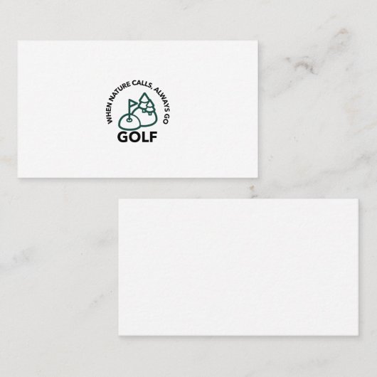 自然が電話をするときは常にゴルフに出る 名刺 (正面/裏面)