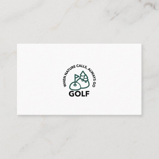自然が電話をするときは常にゴルフに出る 名刺 (正面)