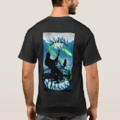 自然が「魚釣り」を呼び出す Tシャツ (裏面)