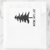 自然こうもりの最後 長方形シール (バッグ)