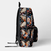 自然すごい魂:バタフライガーデンアート プリントバックパック (左)