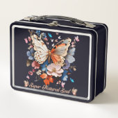 自然すごい魂：バタフライガーデンアート メタルランチボックス (正面)