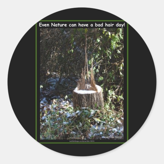 自然だって髪悪いんだ！ギフトアパレル ラウンドシール (正面)