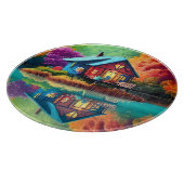 自然とコテージの風景38566 カッティングボード (角)