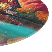 自然とコテージの風景38566 カッティングボード (角)