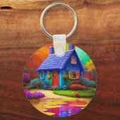 自然とコテージの風景38566 キーホルダー (裏面)