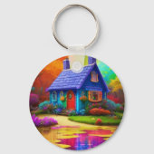 自然とコテージの風景38566 キーホルダー (裏面)