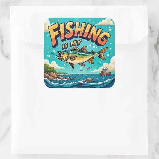 自然とレジャーのお祝い スクエアシール (バッグ)