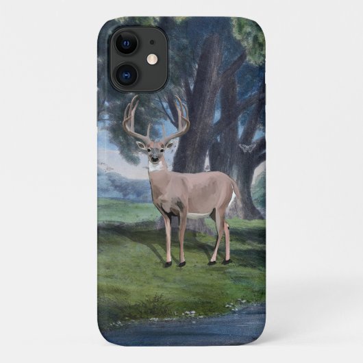 自然と木々の中の鹿 Case-Mate iPhoneケース (裏面)