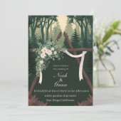 自然と森をテーマにした結婚式招待状カード 招待状 (スタンド正面)