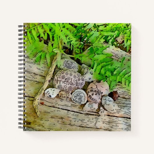自然と混乱を肯定する美しいジャーナル ノートブック (正面)