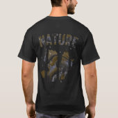 自然と融合するリキッドマーブルアート Tシャツ (裏面)