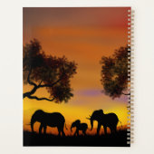 自然と象を愛する プランナー手帳 (裏面)