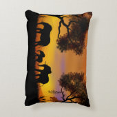 自然と象を鑑賞する アクセントクッション (裏面(縦))