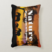 自然と象を鑑賞する アクセントクッション (正面(垂直))