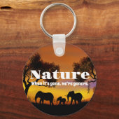 自然と象を鑑賞する キーホルダー (正面)