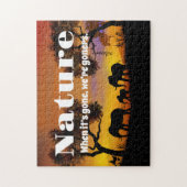 自然と象を鑑賞する ジグソーパズル (縦)