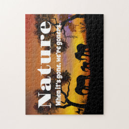 自然と象を鑑賞する ジグソーパズル