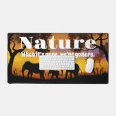 自然と象を鑑賞する デスクマット (キーボード&マウス)