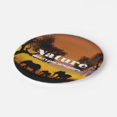 自然と象を鑑賞する ペーパープレート (アングル)