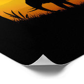 自然と象を鑑賞する ポスター (角)