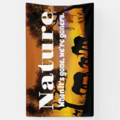 自然と象を鑑賞する 横断幕 (縦)