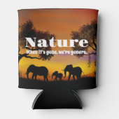 自然と象を鑑賞する 缶クーラー (正面)