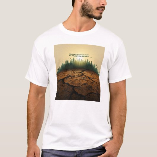 自然と野生生物の救出 Tシャツ (正面)