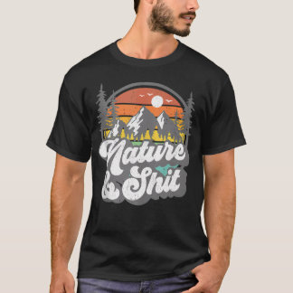 自然と面白いハイキングキャンプハイカーキャンパー Tシャツ