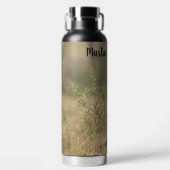 自然なアフリカの設定でチーターをパーソナライズ ウォーターボトル (正面)