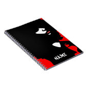 自然なアフロのひよこのイラストレーション ノートブック (右側)