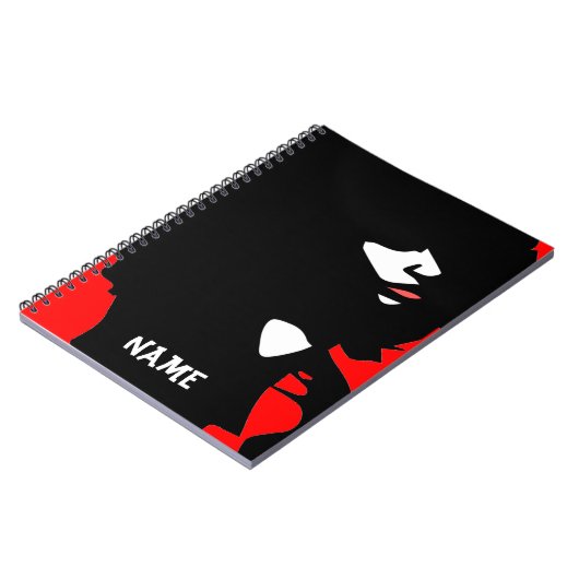 自然なアフロのひよこのイラストレーション ノートブック (左側)