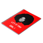 自然なアフロのひよこのイラストレーション ノートブック (左側)