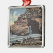 自然なアーチの眺め、エメラルドの入江 メタルオーナメント (左)