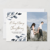 自然なウィムシーの植物性のクリスマスフォト シーズンカード (正面)